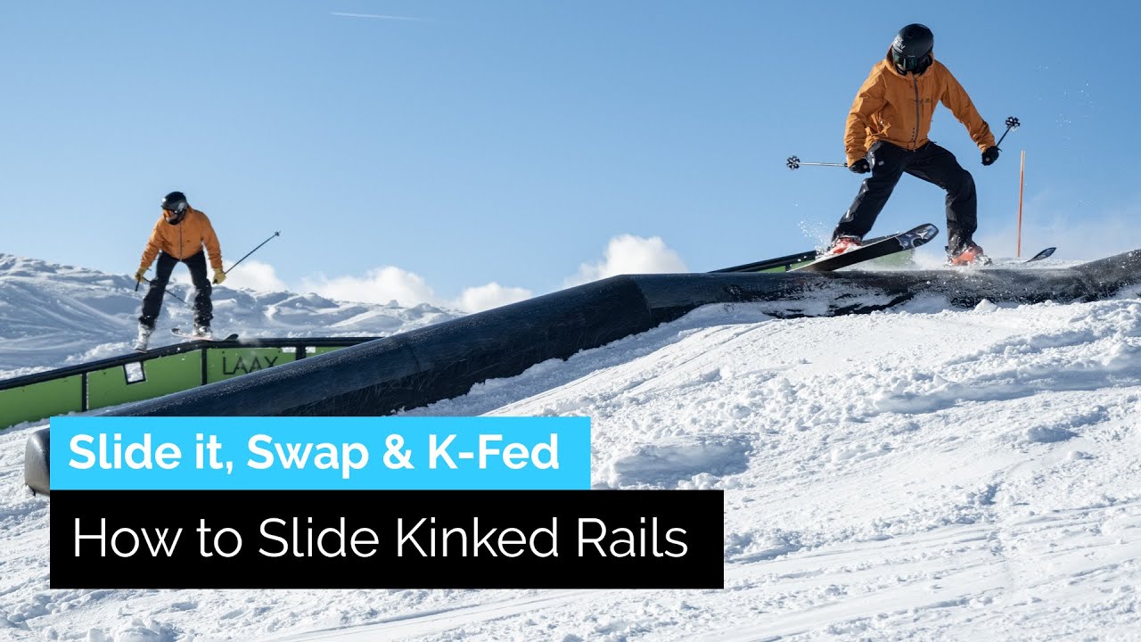 How to Slide Kinked Rails on Skis | Slide It, Front Swap & K-fed