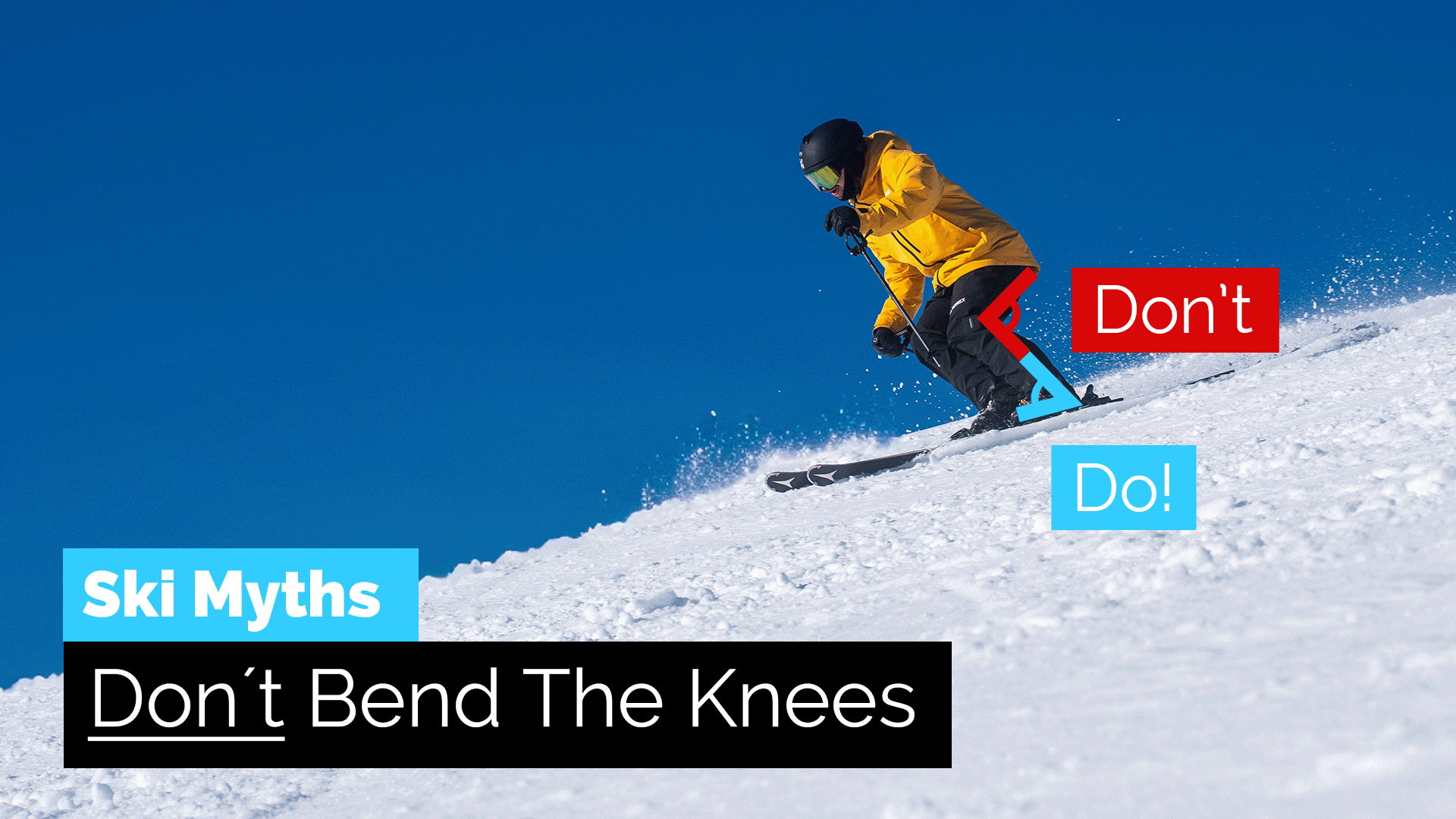 Don´t Bend Your Knee's When Skiing, Do This Instead | Ski Myths