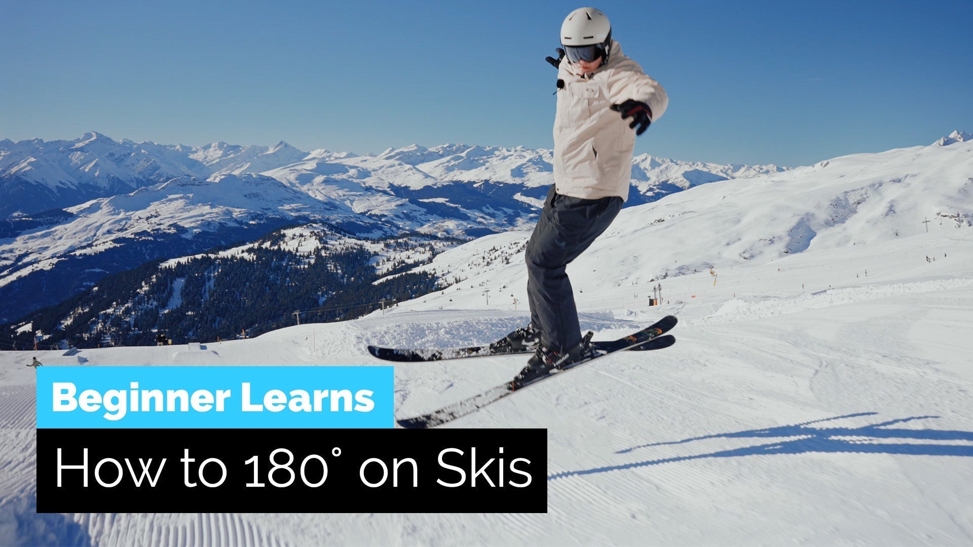 Beginner Learns How to 180 on Skis