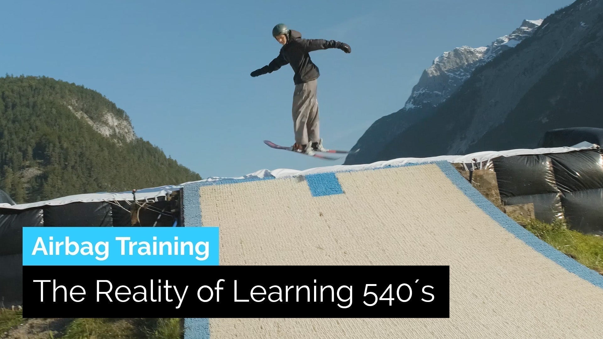 The Reality of Learning How to Spin 540s on Skis | Freestyle Skiing Airbag Training