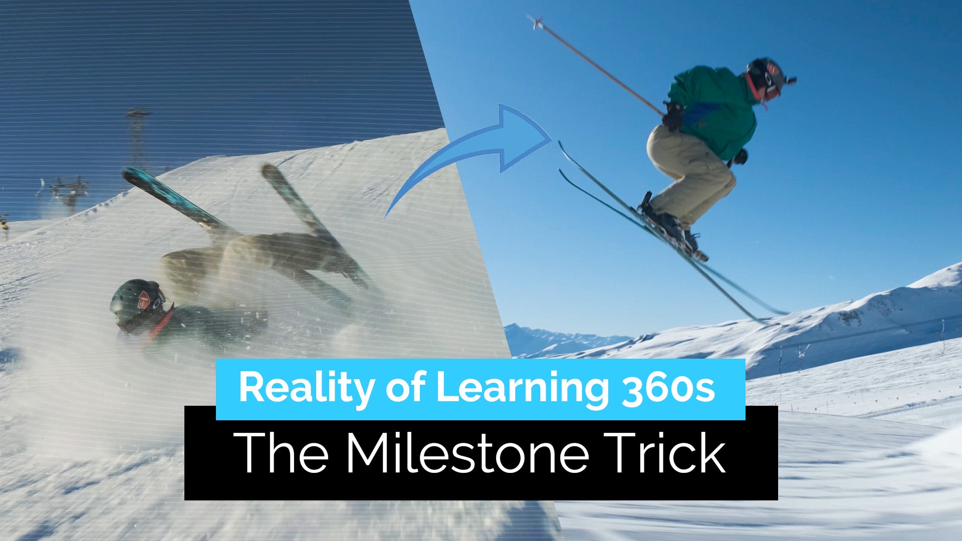 The Reality of Learning 360 on Skis | The Milestone Trick