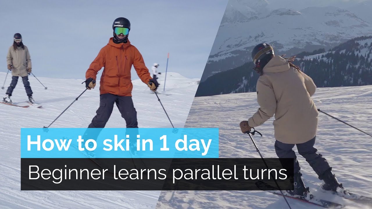 How to Ski in One Day | Beginner Learns Parallel Turns