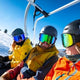 Camp guest on the chairlift